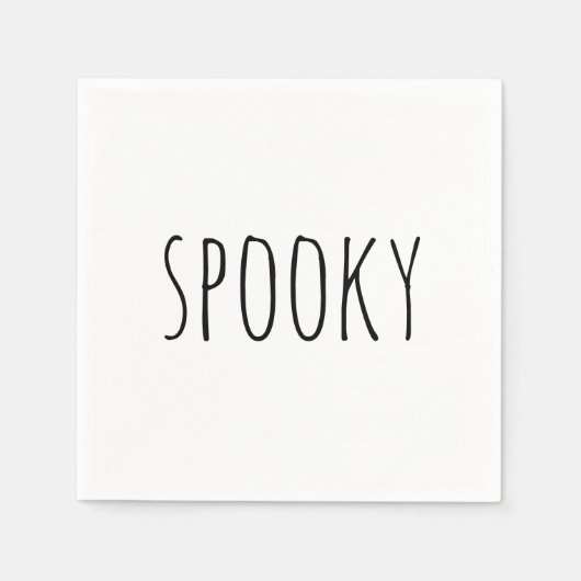 Spookachtig. Schattigee eenvoudige typografie Hall Servet (Voorkant)