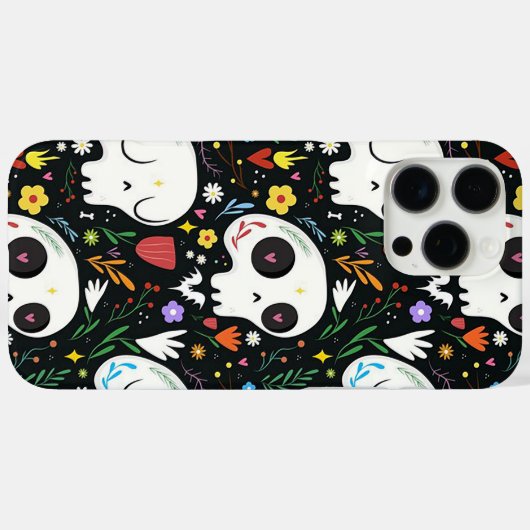 Spookachtig schedelontwerp Case-Mate iPhone case (Achterkant (horizontaal))