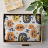 Spookachtig Sinaasappel en Blue Jack-o'-Lanterns m Tissuepapier (Geschenk)