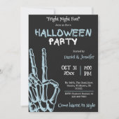 Spookachtig skelet schrik nachtplezier Halloween Kaart (Voorkant)