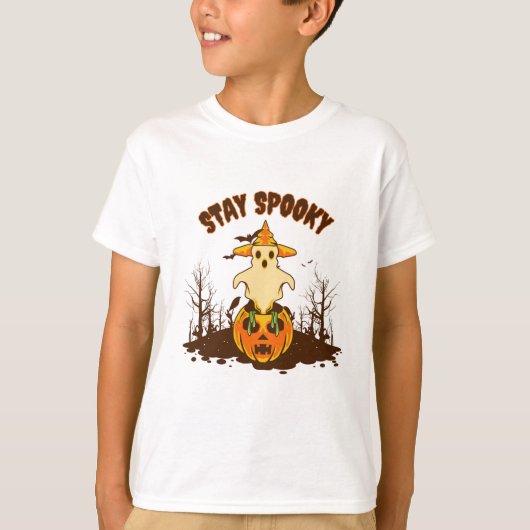 spookachtig slim Ghost T-shirt (Voorkant)
