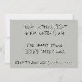 Spookachtig spookhuis Grungy Spooky Monochrome Kaart (Achterkant)