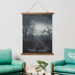 Spookachtig spoor hangend wandkleed