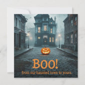 Spookachtig Stadsplein Halloween Design (Voorkant)