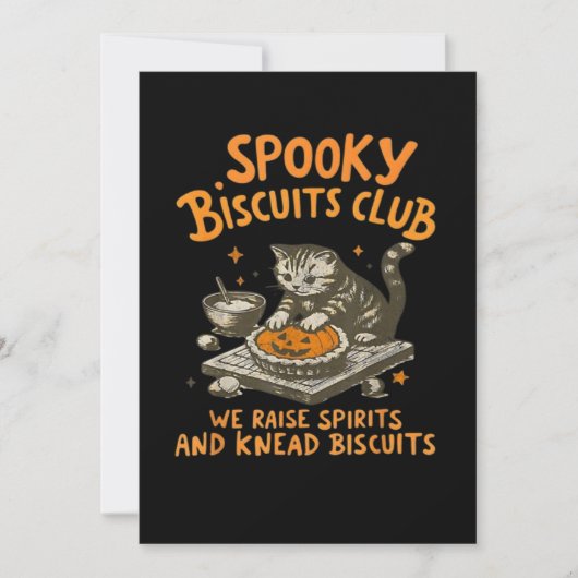 Spookachtig van de kat save the date (Voorkant)