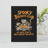 Spookachtig van de kat save the date (Staand voorkant)