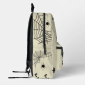 Spookachtig zwart spook Spider web Beige Bedrukte Rugzak (Links)
