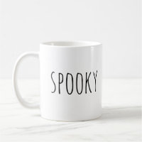 Spookachtig. Zwart-wit leuke typografie Halloween