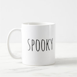Spookachtig. Zwart-wit leuke typografie Halloween Koffiemok