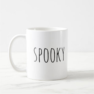 Spookachtig. Zwart-wit leuke typografie Halloween Koffiemok