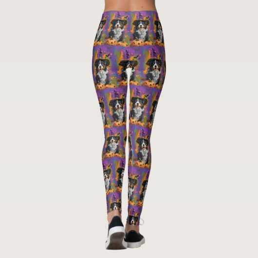 Spookachtige Australische herder Halloween heksenp Leggings (Achterkant)