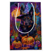Spookachtige Belgische Herder Halloween Witch Pump Medium Cadeauzakje (Voorkant)