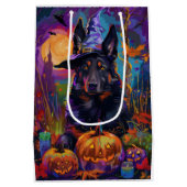 Spookachtige Belgische Herder Halloween Witch Pump Medium Cadeauzakje (Achterkant)