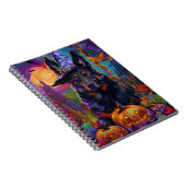 Spookachtige Belgische Herder Halloween Witch Pump Notitieboek (Rechterzijde)