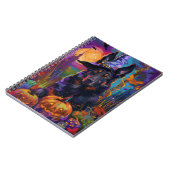 Spookachtige Belgische Herder Halloween Witch Pump Notitieboek (Linkerzijde)