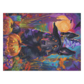 Spookachtige Belgische Herder Halloween Witch Pump Tafelkleed (Voorkant (Horizontaal))