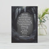 Spookachtige bezoekers Halloween Party Kaart (Staand voorkant)