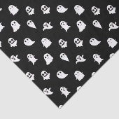 Spookachtige Bo Geest Zwart en Wit patroon Hallowe Tissuepapier (Detail)