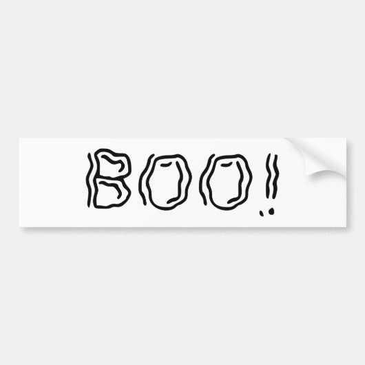 Spookachtige Boe! Bumpersticker (Voorkant)