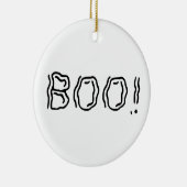 Spookachtige Boe! Keramisch Ornament (Rechts)