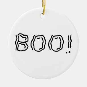 Spookachtige Boe! Keramisch Ornament