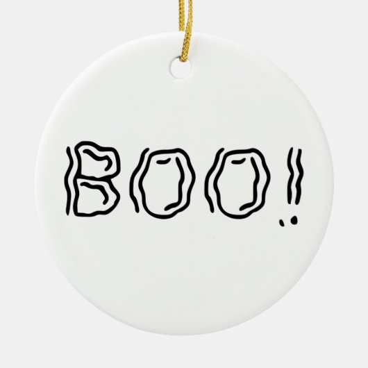 Spookachtige Boe! Keramisch Ornament (Voorkant)