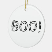 Spookachtige Boe! Keramisch Ornament (Links)