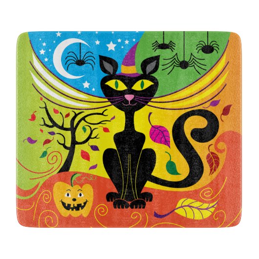 Spookachtige Bries Kat Snijplank (Voorkant)