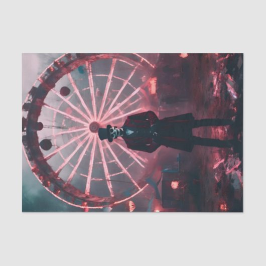 spookachtige carnavalsontkoppeling tissuepapier (Voorkant)