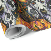 Spookachtige Dalmatische Hond Halloween Heksenen P Cadeaupapier (Rol Hoek)