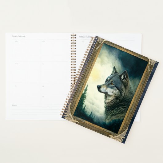 Spookachtige digitale illustratie Wolf Planner (Display)
