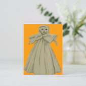 Spookachtige enge geest pop kind briefkaart (Staand voorkant)