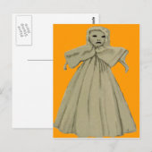 Spookachtige enge geest pop kind briefkaart (Voorkant / Achterkant)