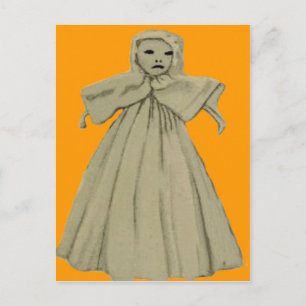 Spookachtige enge geest pop kind briefkaart