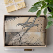 Spookachtige Fantasy Gothic Raven Art Collage Tissuepapier (Geschenk)