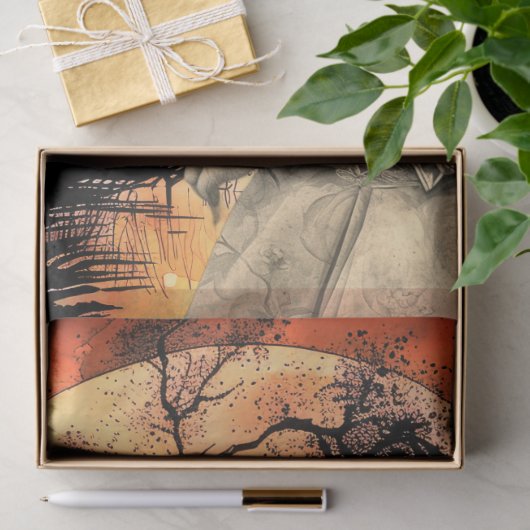 Spookachtige Fantasy Gothic Raven & Victoriaans Gi Tissuepapier (Geschenk)