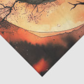 Spookachtige Fantasy Gothic Raven & Victoriaans Gi Tissuepapier (Detail)