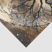 Spookachtige Fantasy Gothic Raven & Victoriaans Gi Tissuepapier (Detail)