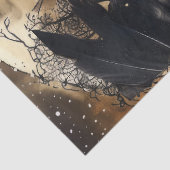 Spookachtige Fantasy Gothic Raven & Victoriaans Gi Tissuepapier (Detail)