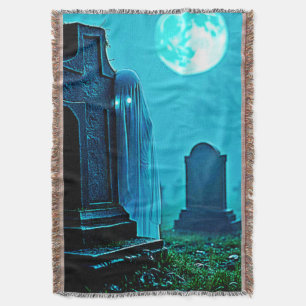 Spookachtige figuur in een Graveyard Design Deken