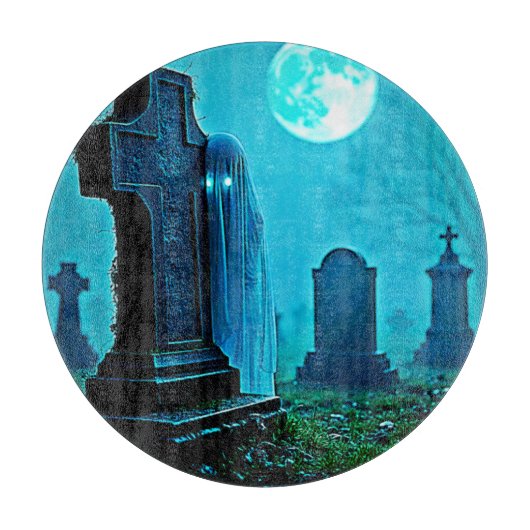 Spookachtige figuur in een Graveyard Design Snijplank (Voorkant)