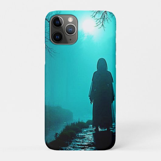 Spookachtige figuur in Haunted Bossen Design Case-Mate iPhone Case (Achterkant)