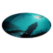 Spookachtige figuur in Haunted Bossen Design Snijplank (Hoek)