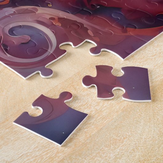 Spookachtige figuur op kosmische wervelingen sterr legpuzzel (Zijkant)