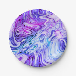 spookachtige fluistering, gemarmerd pastel : papieren bordje