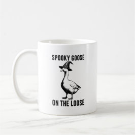 Spookachtige Gans Op Holle Halloween Koffiemok