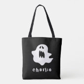 Spookachtige geest en naam Halloween Tote Bag (Achterkant)
