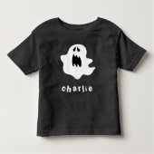 Spookachtige geest en naam kinder Halloween Shirts (Voorkant)