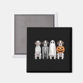 Spookachtige Geest Engelse Pointer Pompoen Hallowe Magneet (Voorkant / Achterkant)