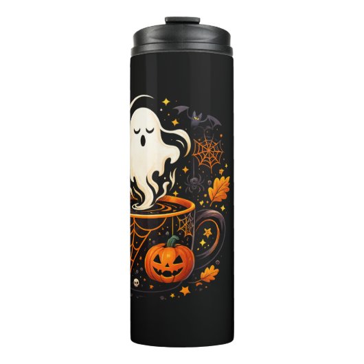 Spookachtige Geest – Halloween Drinkware Thermosbeker (Voorkant)